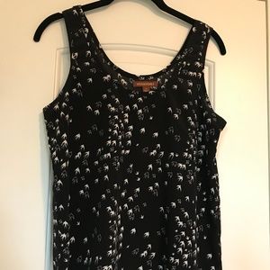 Black and White Bird Print Tank